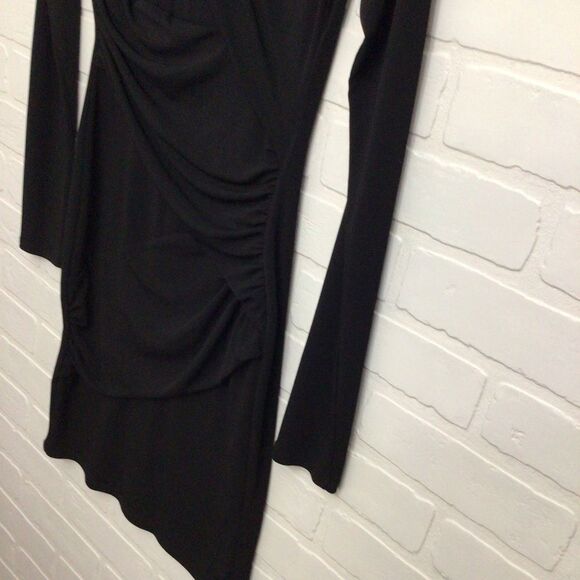 𝅺GRAHAM & Spencer black draped sliming stretchy formal special occasion small - Picture 5 of 14
